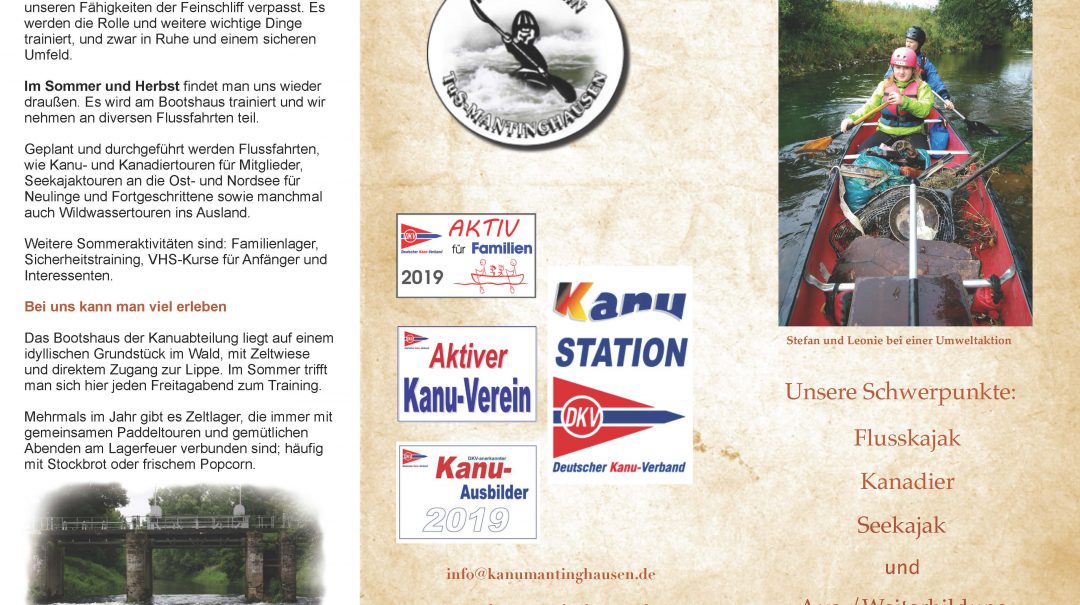 Neuer Vereins-Flyer 2019