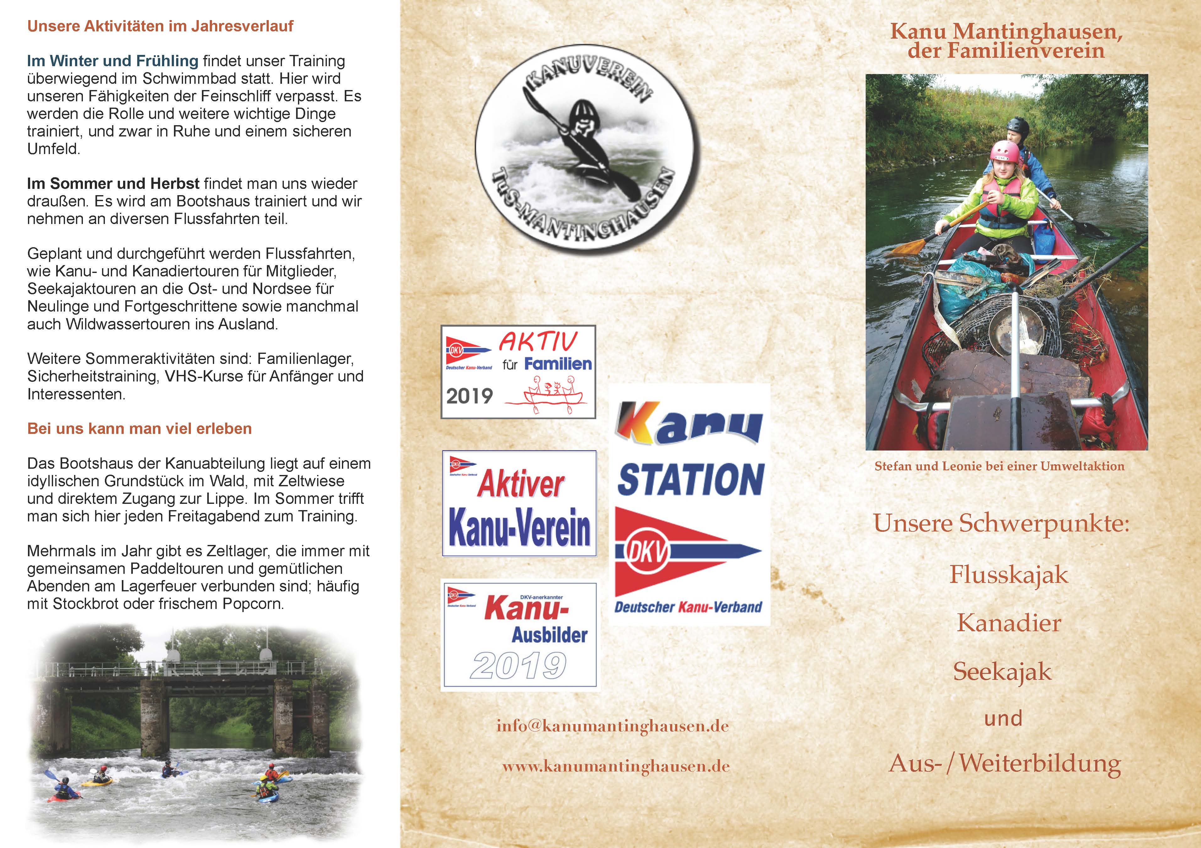 Neuer Vereins-Flyer 2019